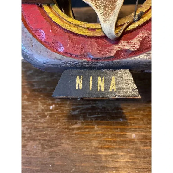 Vintage Ocean Core  Replica Wood Model Nina Pirate ship Beach Home Office Decor - Picture 5 of 5